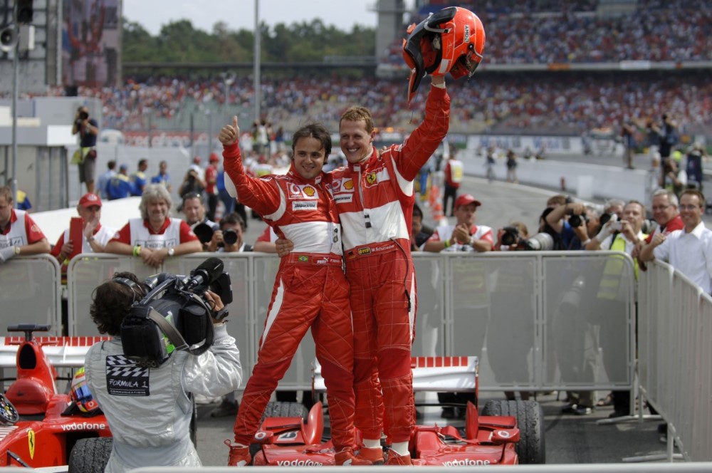2006 German GP - Felipe Massa and Michael Schumacher