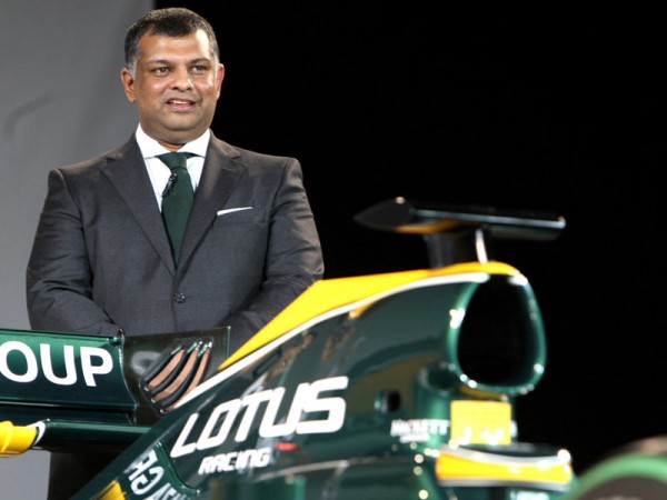 Tony Fernandes and his then Caterham team