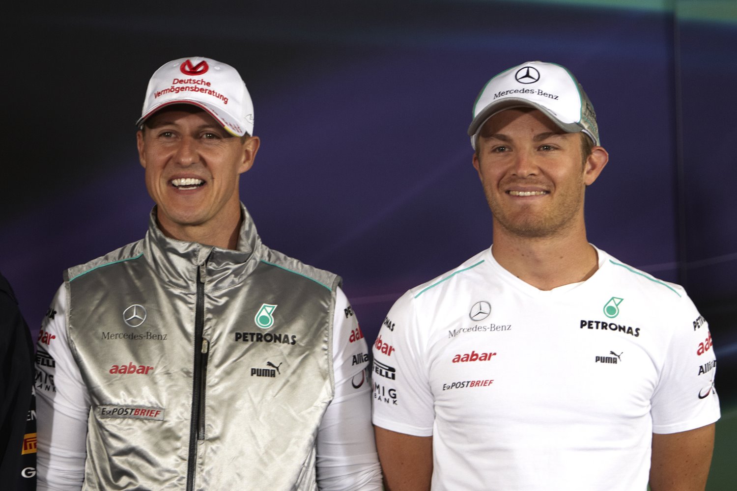 Schmacher and Rosberg back in 2012 at Hockenheim