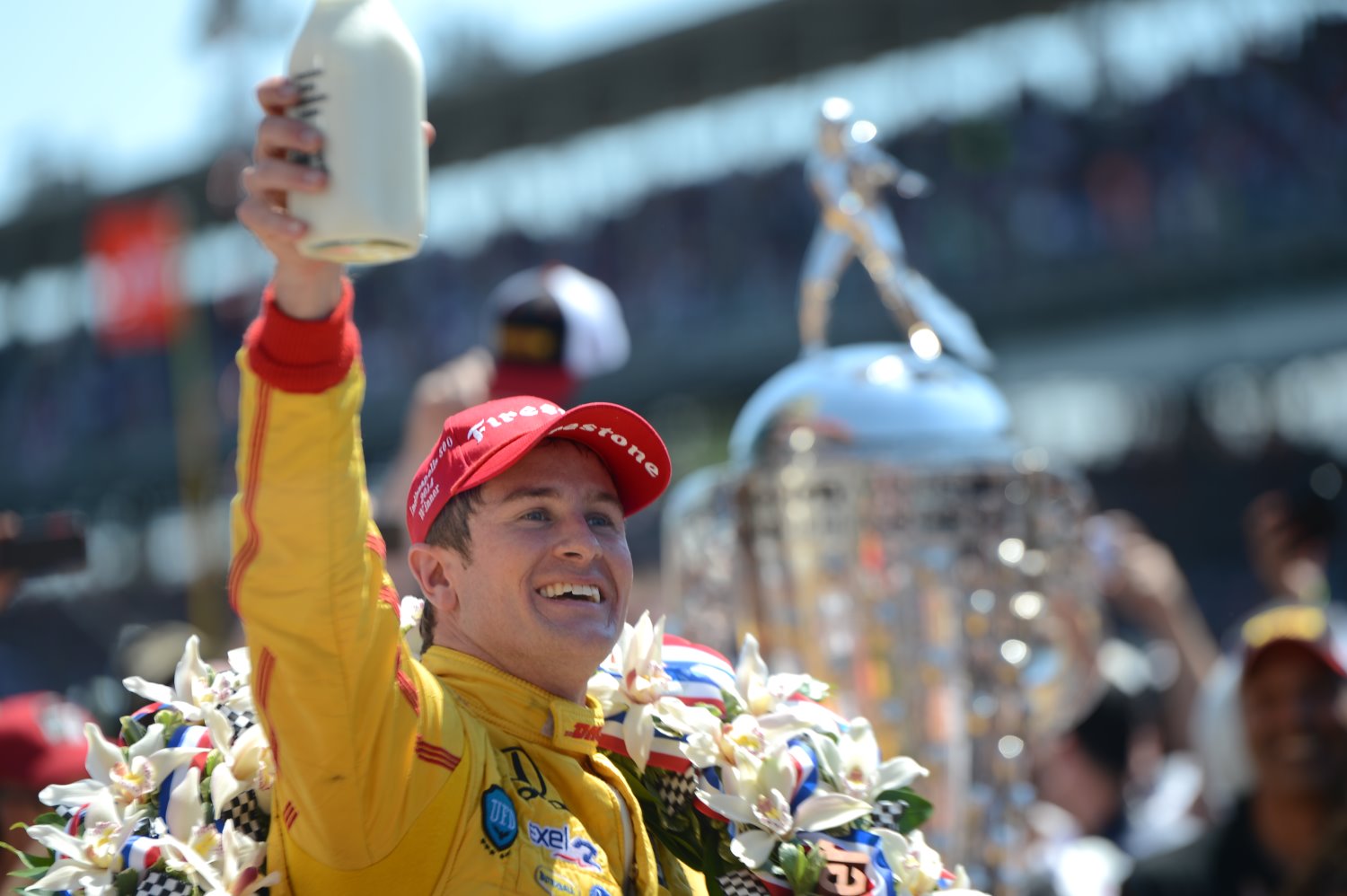 Will Hunter-Reay drink the milk again?