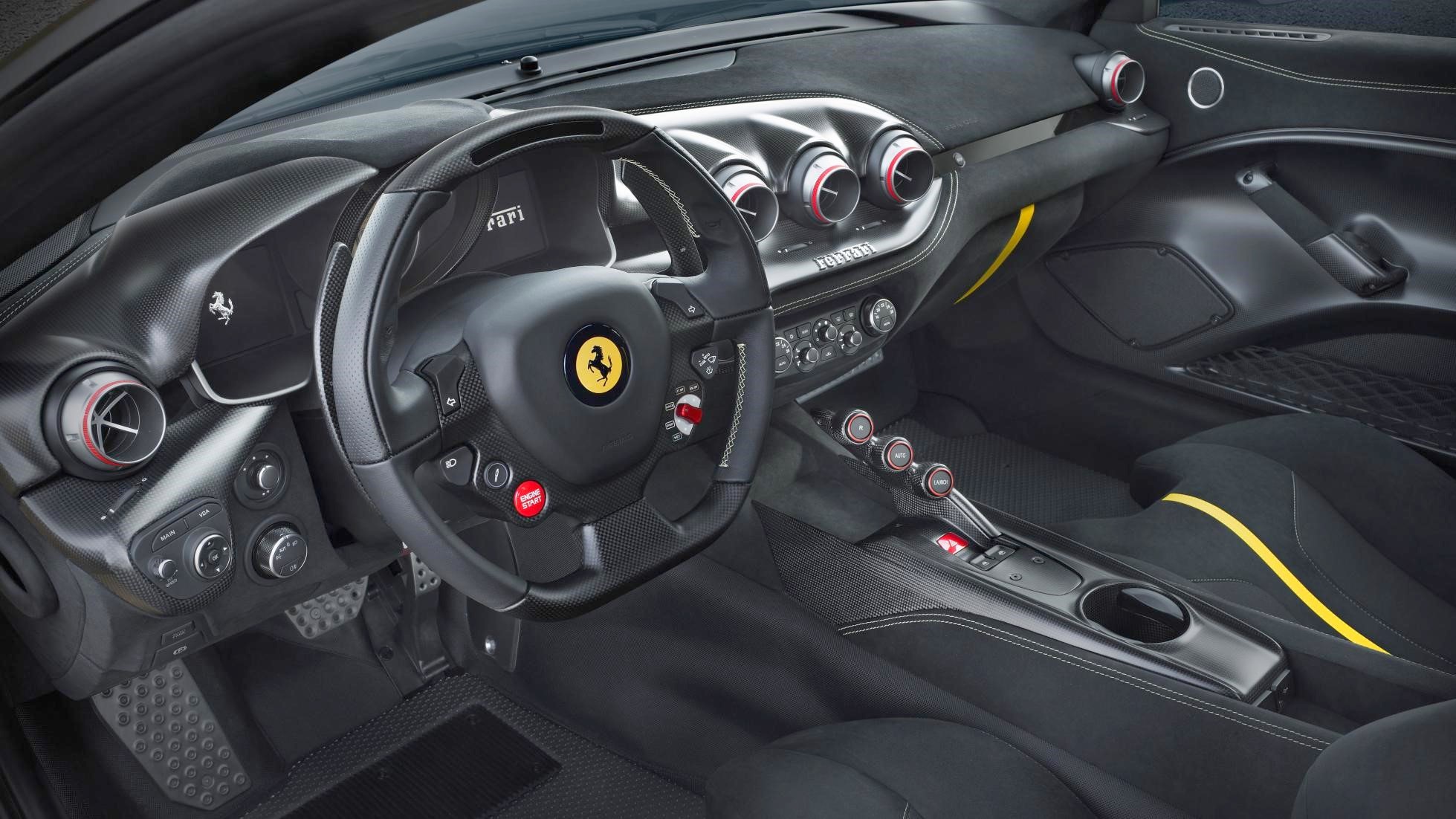 The interior is all Ferrari