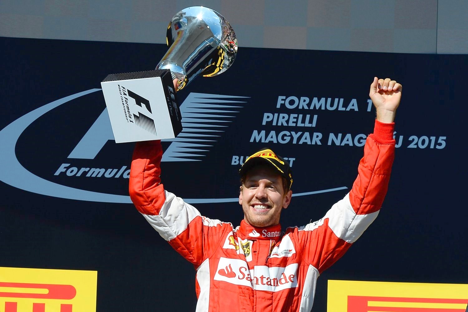 Vettel winning in Hungary