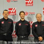 From left, Steiner, Grosjean and Haas