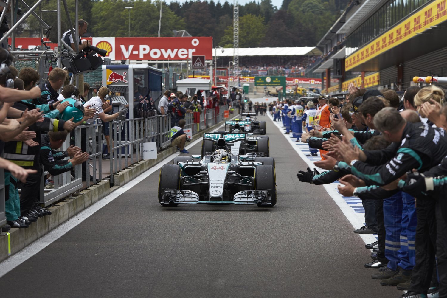 Cheers for the Mercedes parade at Spa last year