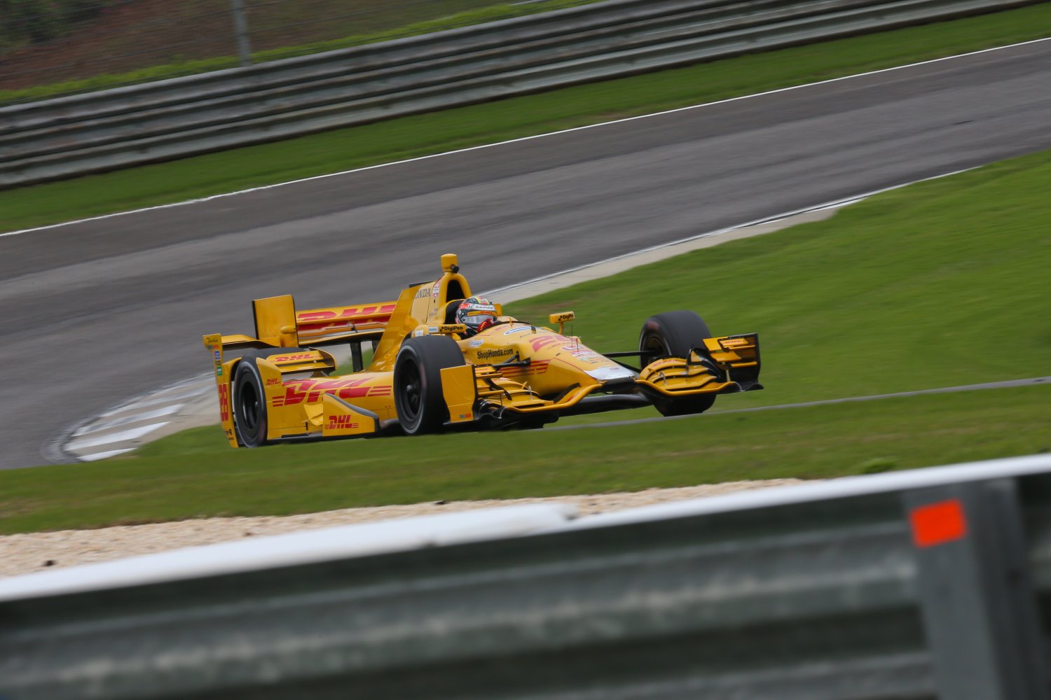Hunter-Reay had the fastest race lap in his yellow Honda