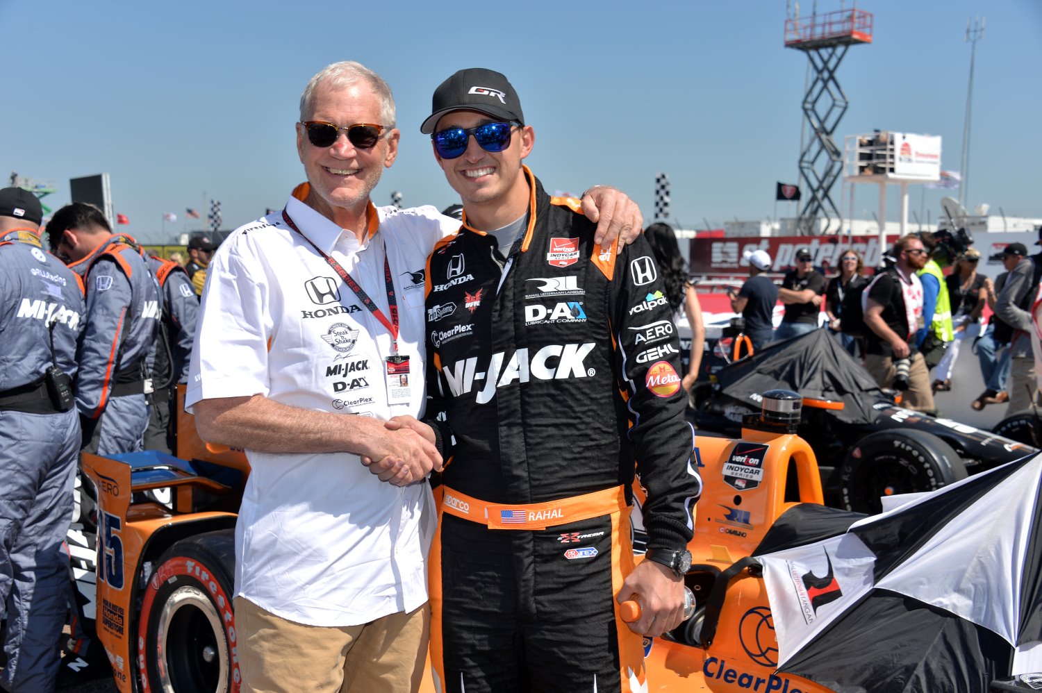 Letterman with his driver Rahal