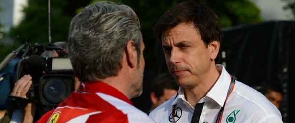 Arrivabene and Wolff scheming how to stop the screaming FIA F1 engine?