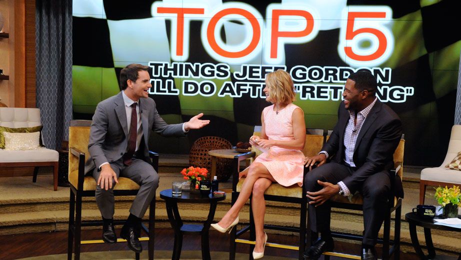 Gordon on the show last year with Kelly Ripa and Michael Strahan