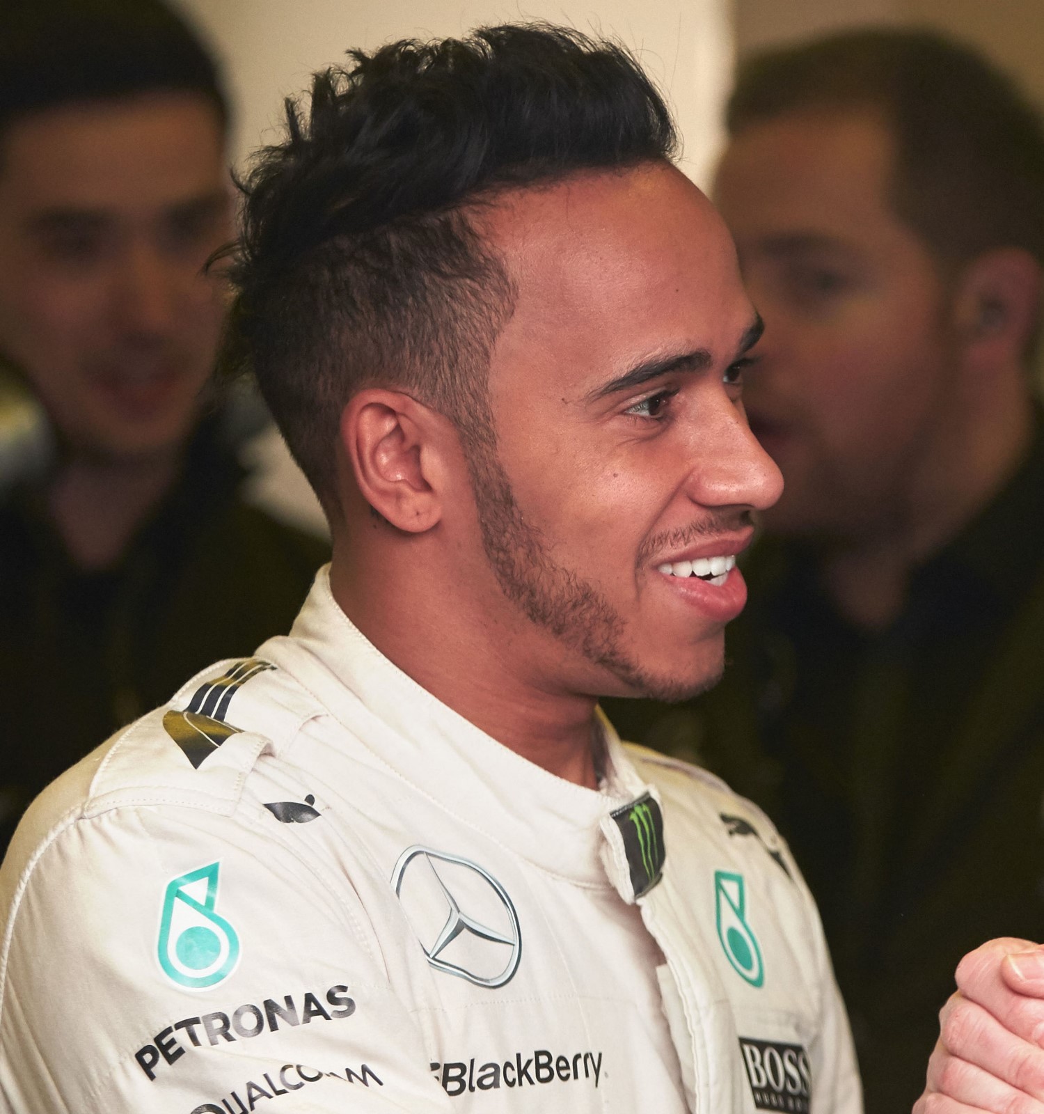 Knowing the 2015 F1 title is his, Hamilton is partying hard