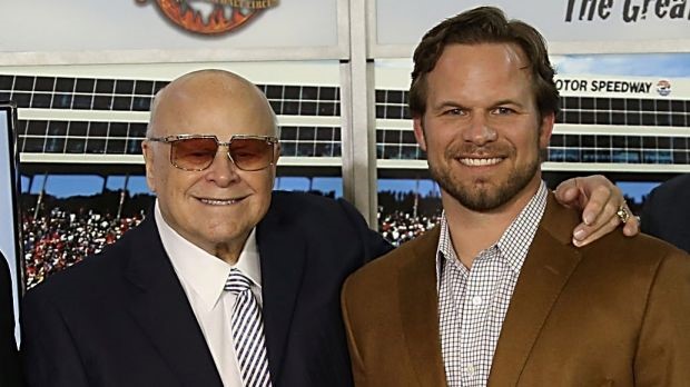 Bruton Smith (L) and son Marcus
