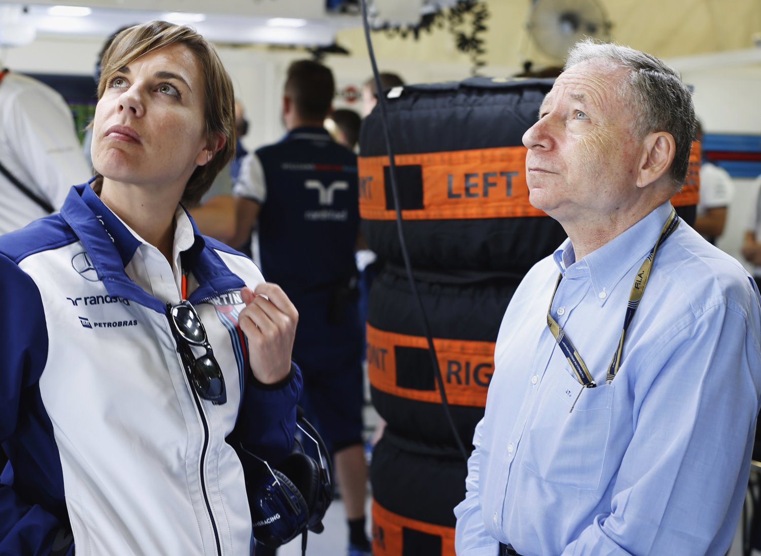 Jean Todt (R) with Claire Williams