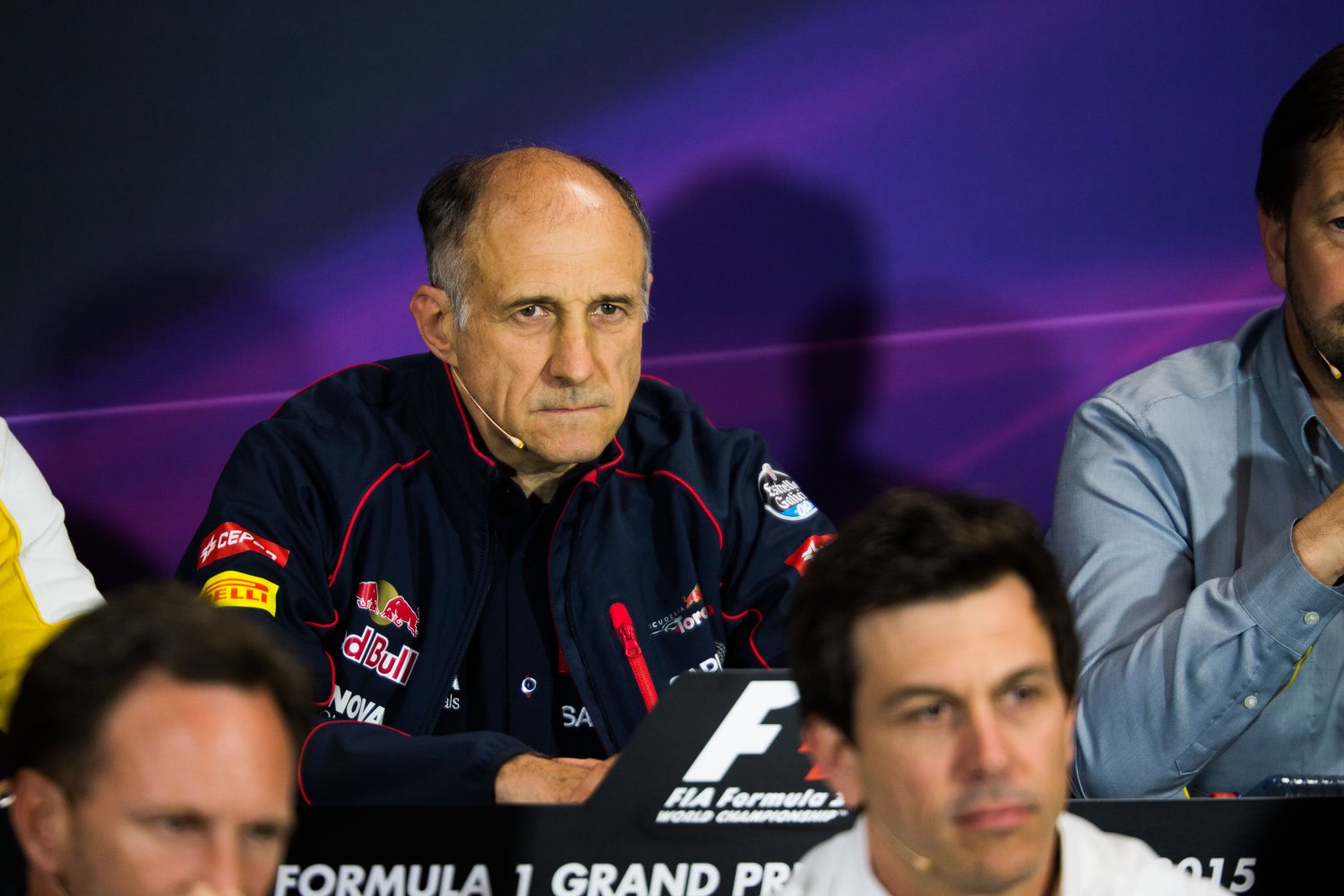 Tost (back center) knows Renault probably won't buy his team