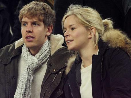 Vettel with Hanna. Vettel is a real family man