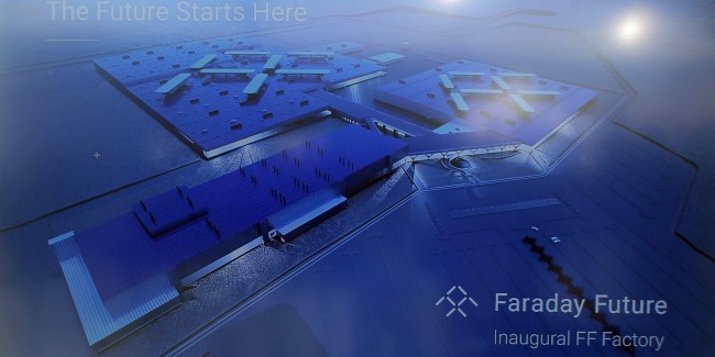 Rendering of Faraday Future's factory