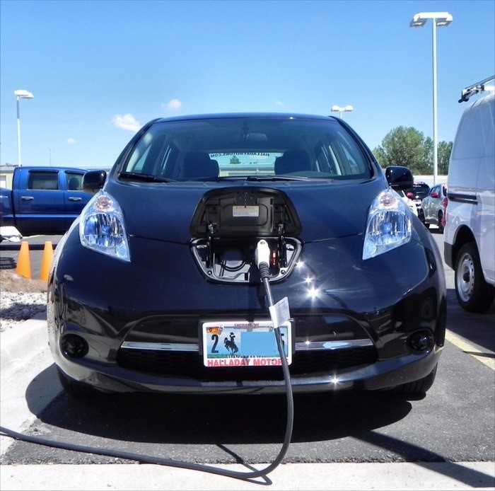 The Nissan LEAF, the most common electric vehicle on the market, uses the CHAdeMO plug