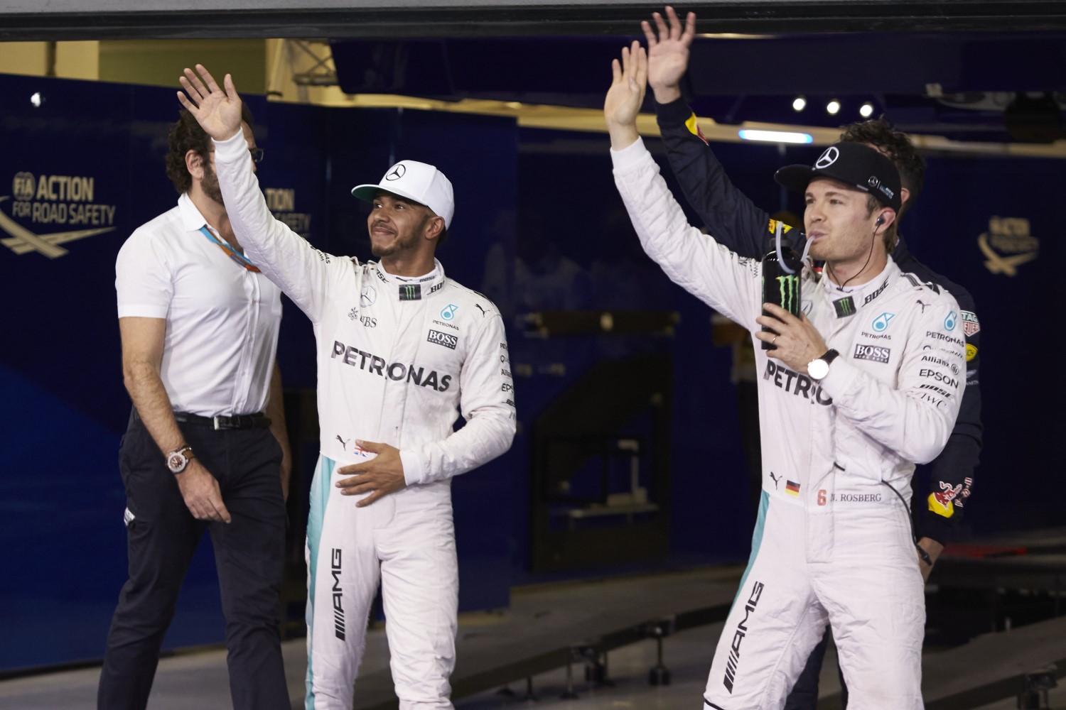 Expect the Mercedes drivers to parade to another 1-2 finish and the title will be Rosbergs