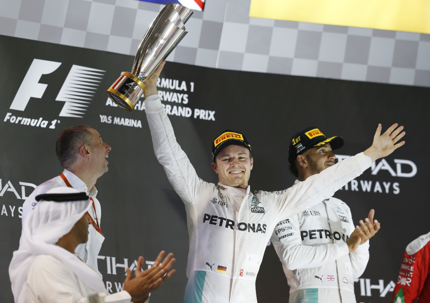 Nico Rosberg on podium