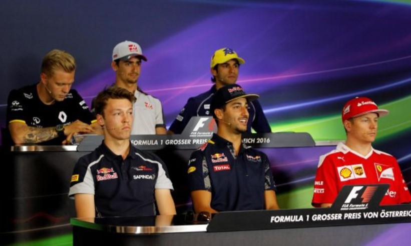 Drivers meet with press on Thursday