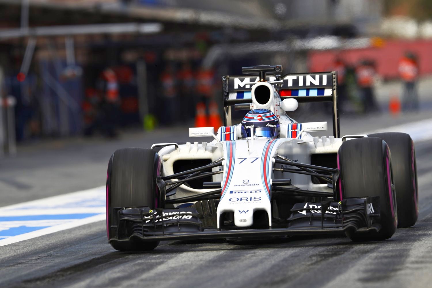 The powerful Mercedes engine will help Williams on Montreal's long straights