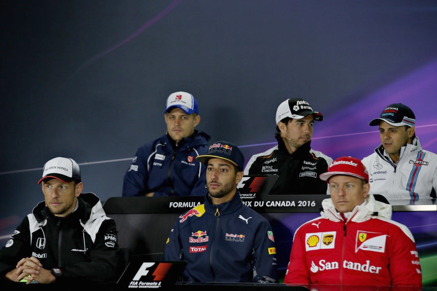 6 drivers wait for media