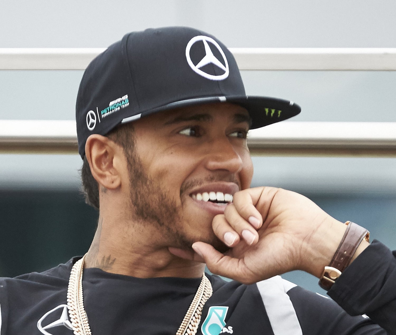 Brit Lewis Hamilton smiled when he heard the news