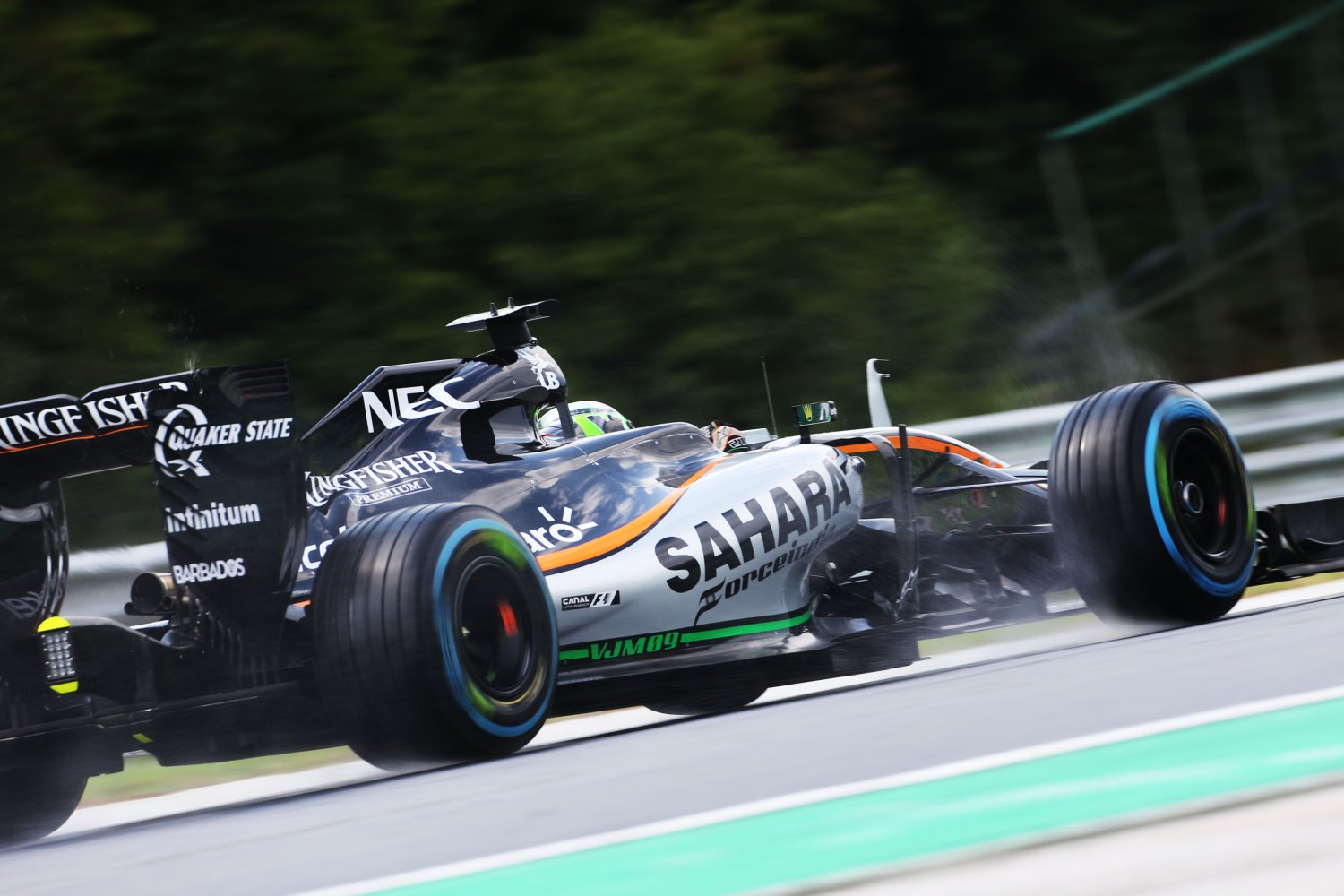 Force India on a charge