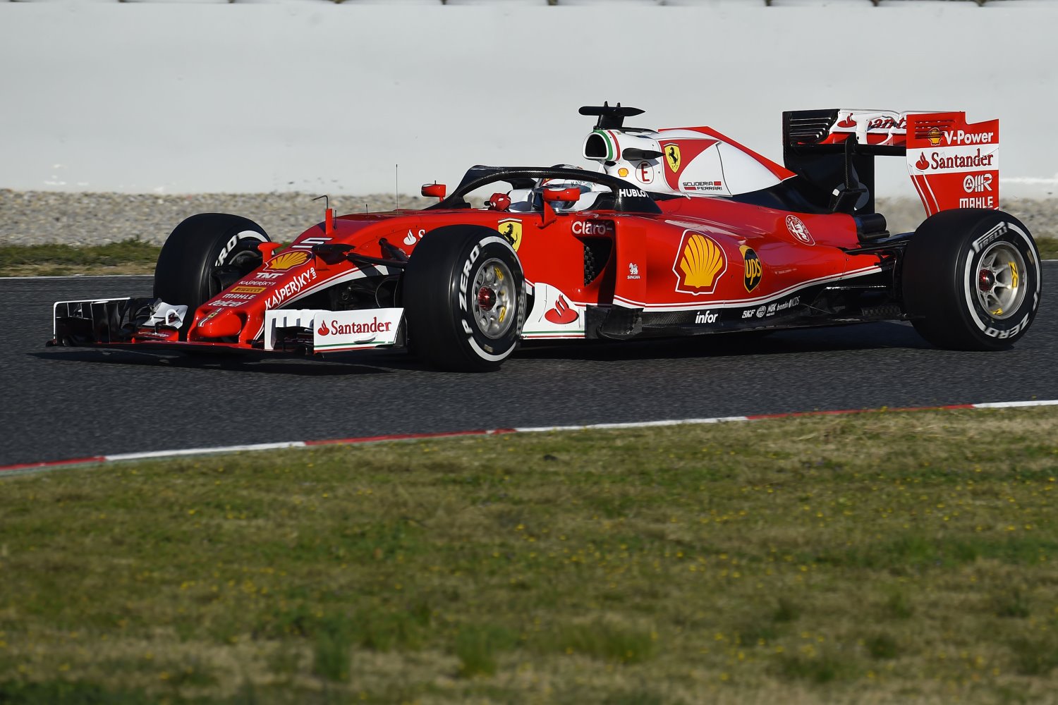 In the morning Vettel tried the Halo and said it did not really obstruct his vision