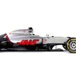Side view of the Anti-American F1 team's car