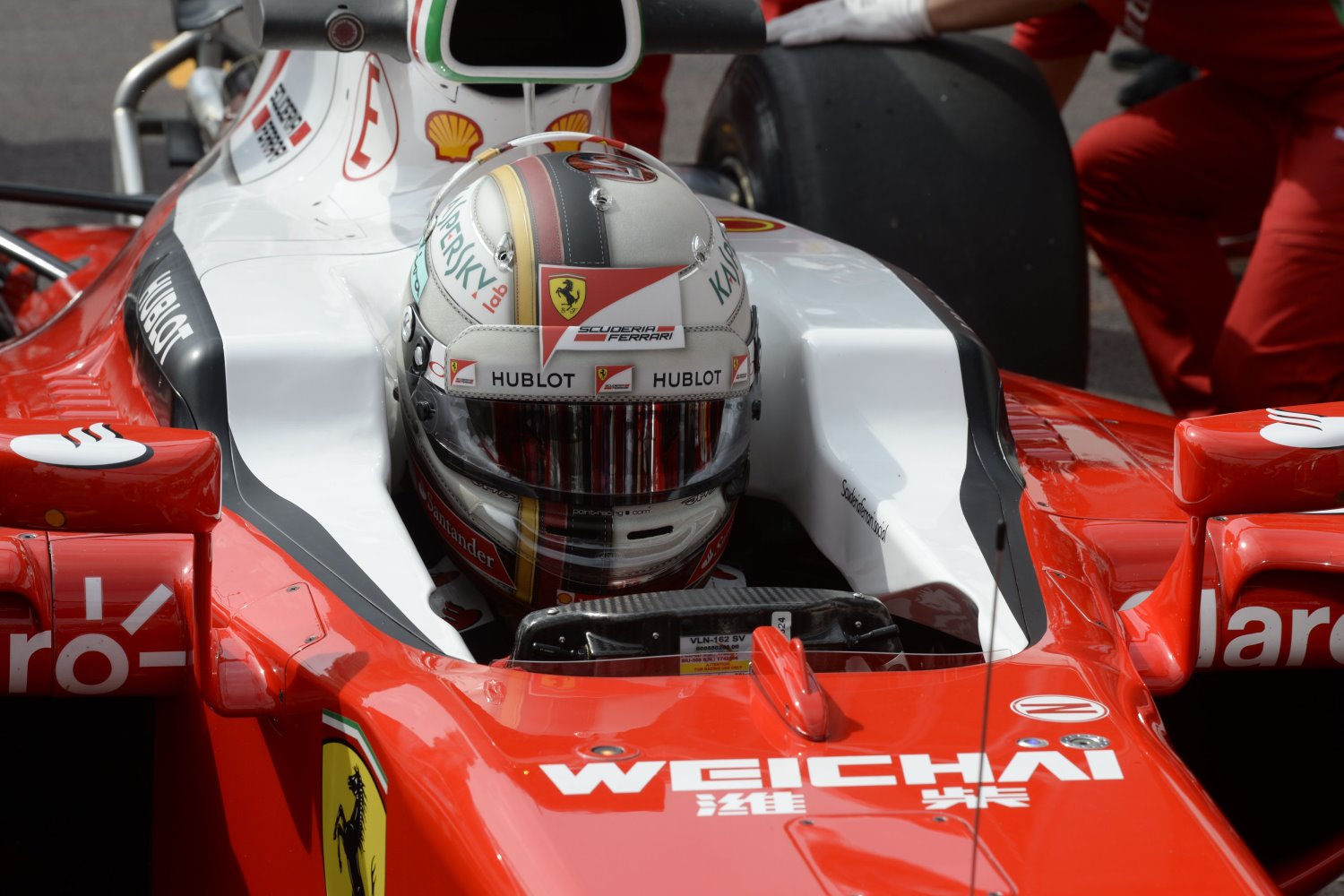 Choking under Ferrari pressure, Vettel hit the barriers twice on Thursday