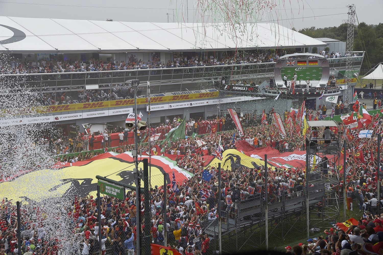 Post-race ceremonies at Monza Sunday