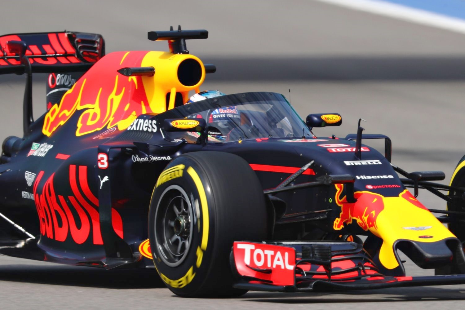 Daniel Ricciardo ran the Red Bull Aeroscreen for one lap Friday morning in Sochi