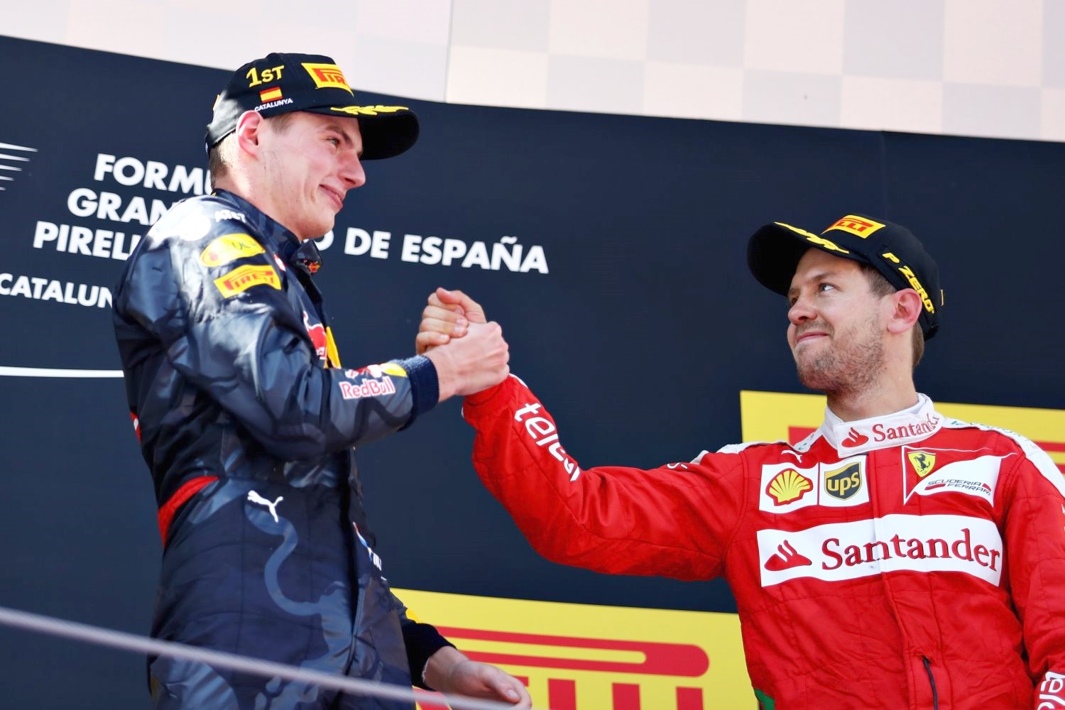 Vettel congratulates Verstappen