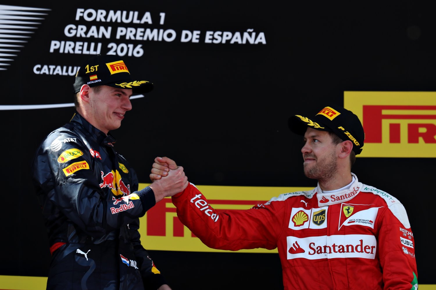 Vettel congratulates Verstappen