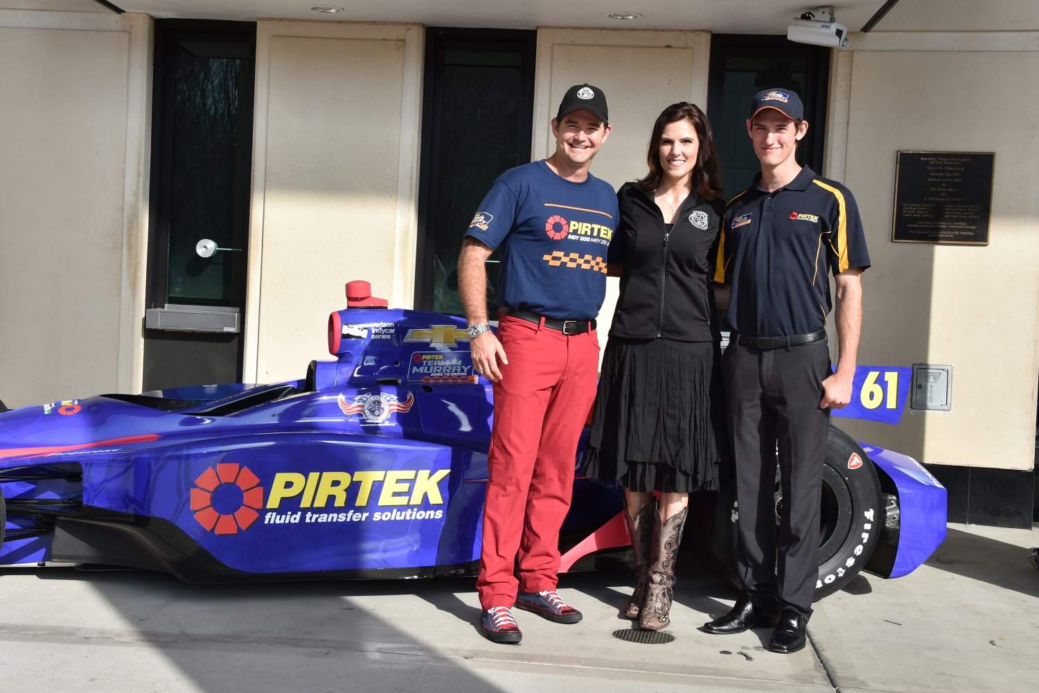 From left, David Rutherford, Kyla Kyle and Brabham