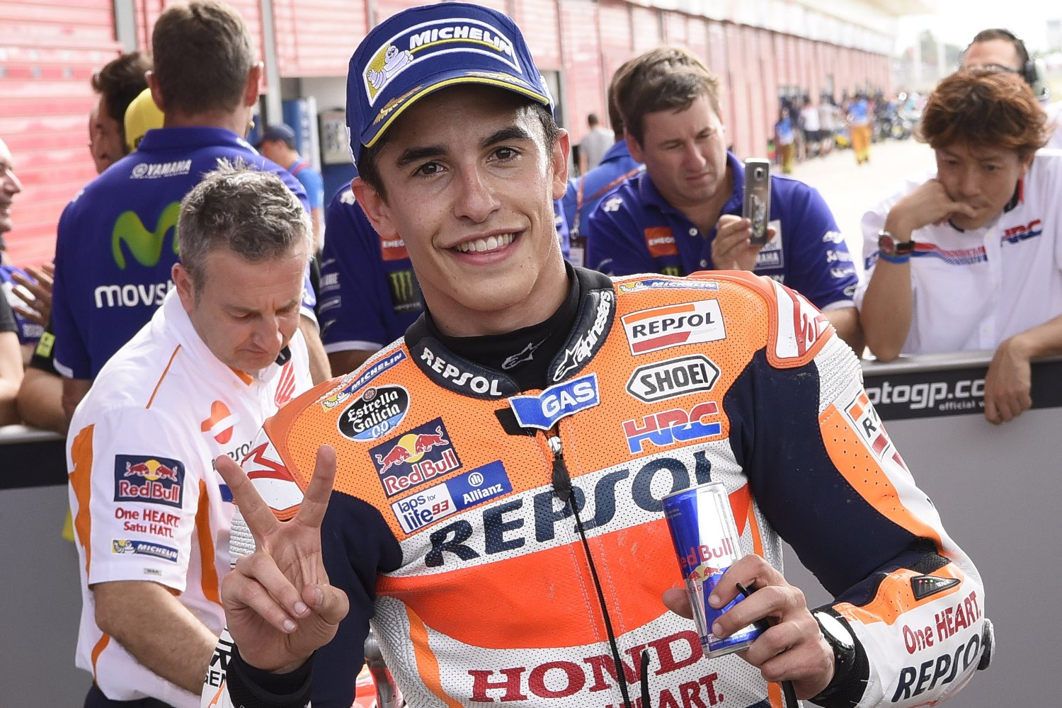 Marc Marquez after winning pole on different tire than he will race