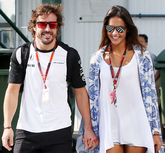 Fernando Alonso and his preganant girlfriend
