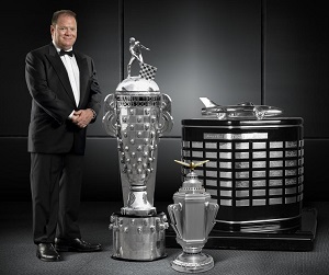 Chip Ganassi with some of his trophies