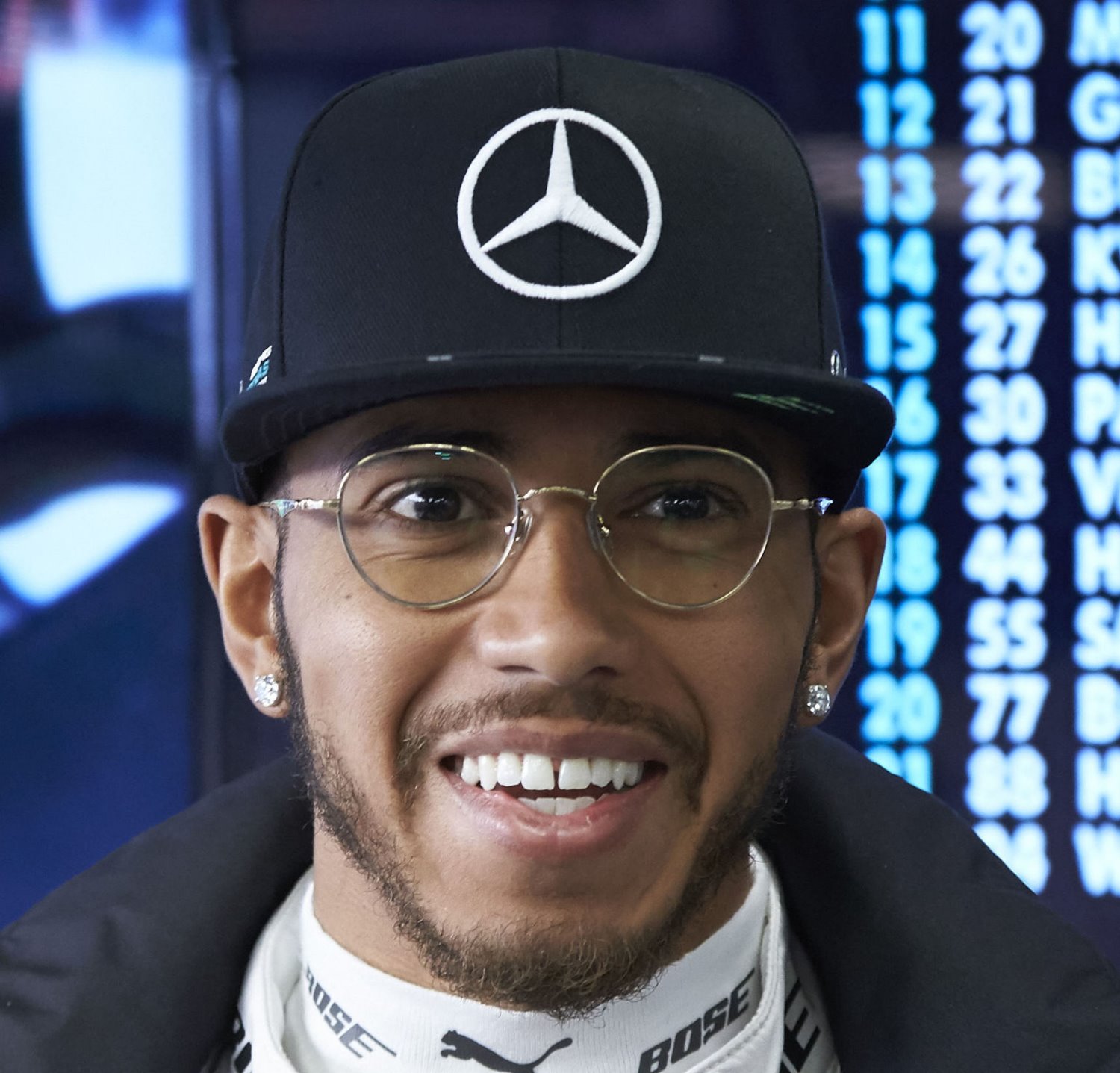 Lewis Hamilton on top