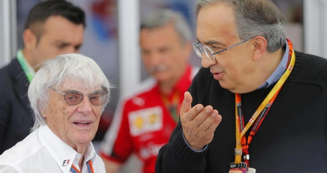 Sergio Marchionne (R) knows Ferrari has zero chance beating the Aldo Costa designed Mercedes