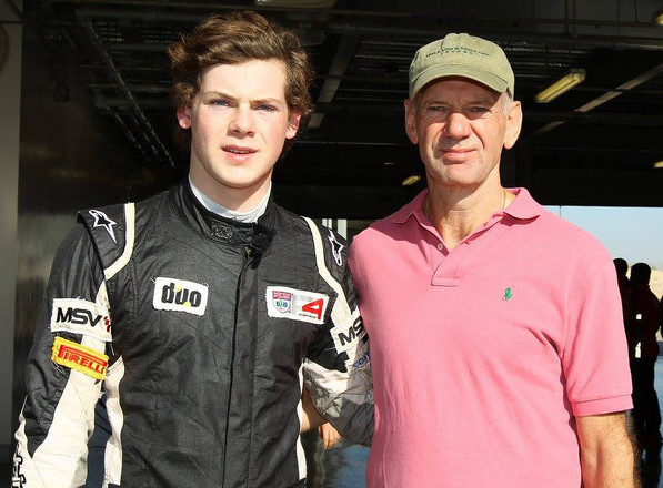 Adrian Newey (R) with his son Harrison