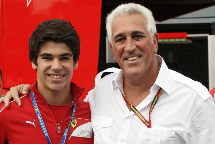 Lawrence Stroll (R) and son Lance
