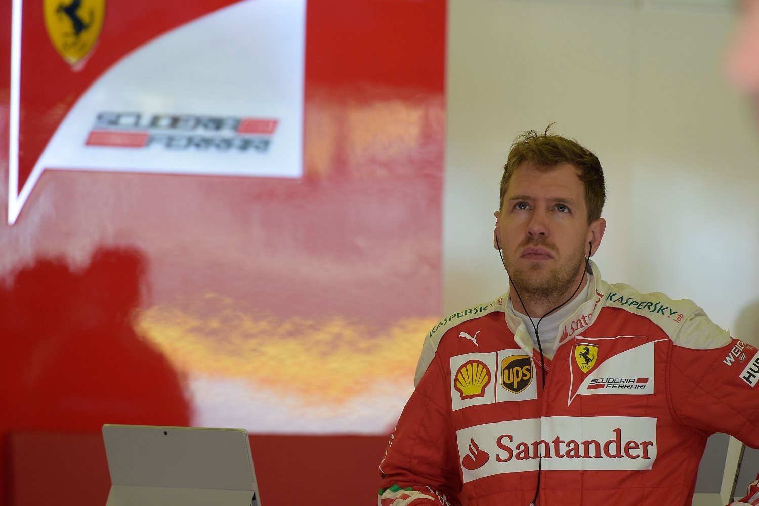 Vettel looks up at the Mercedes times and knows Ferrari will probably never beat the Aldo Costa designed car.