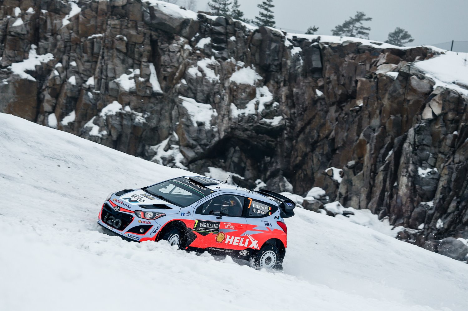 Thierry Neuville in the 2015 Sweden Rally