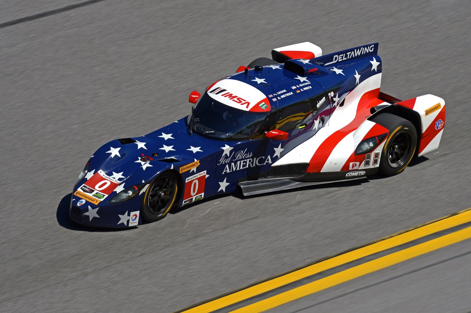 Katherine Legge drives the DeltaWing