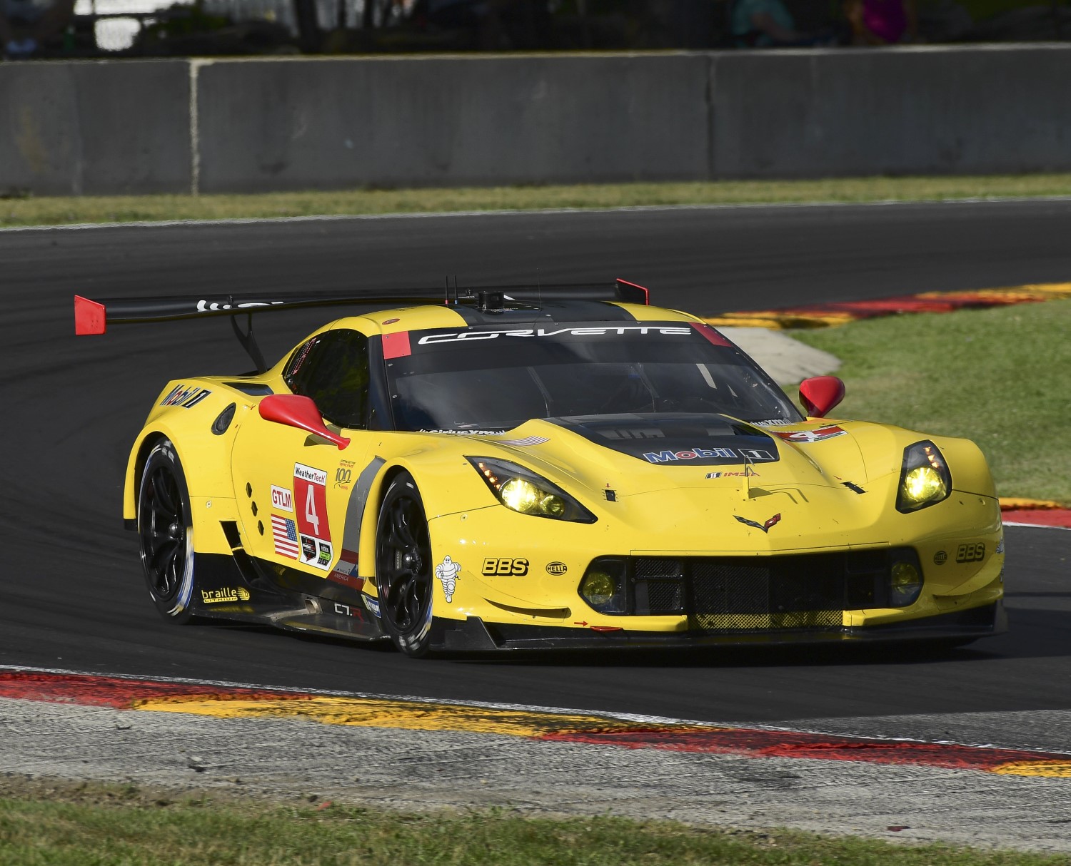 In GT class the No. 4 Corvette was victorious