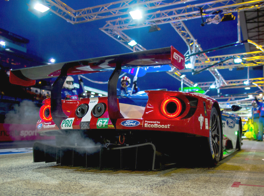 This is the view for all the GTE-Pro competitors will see of the Ford GT