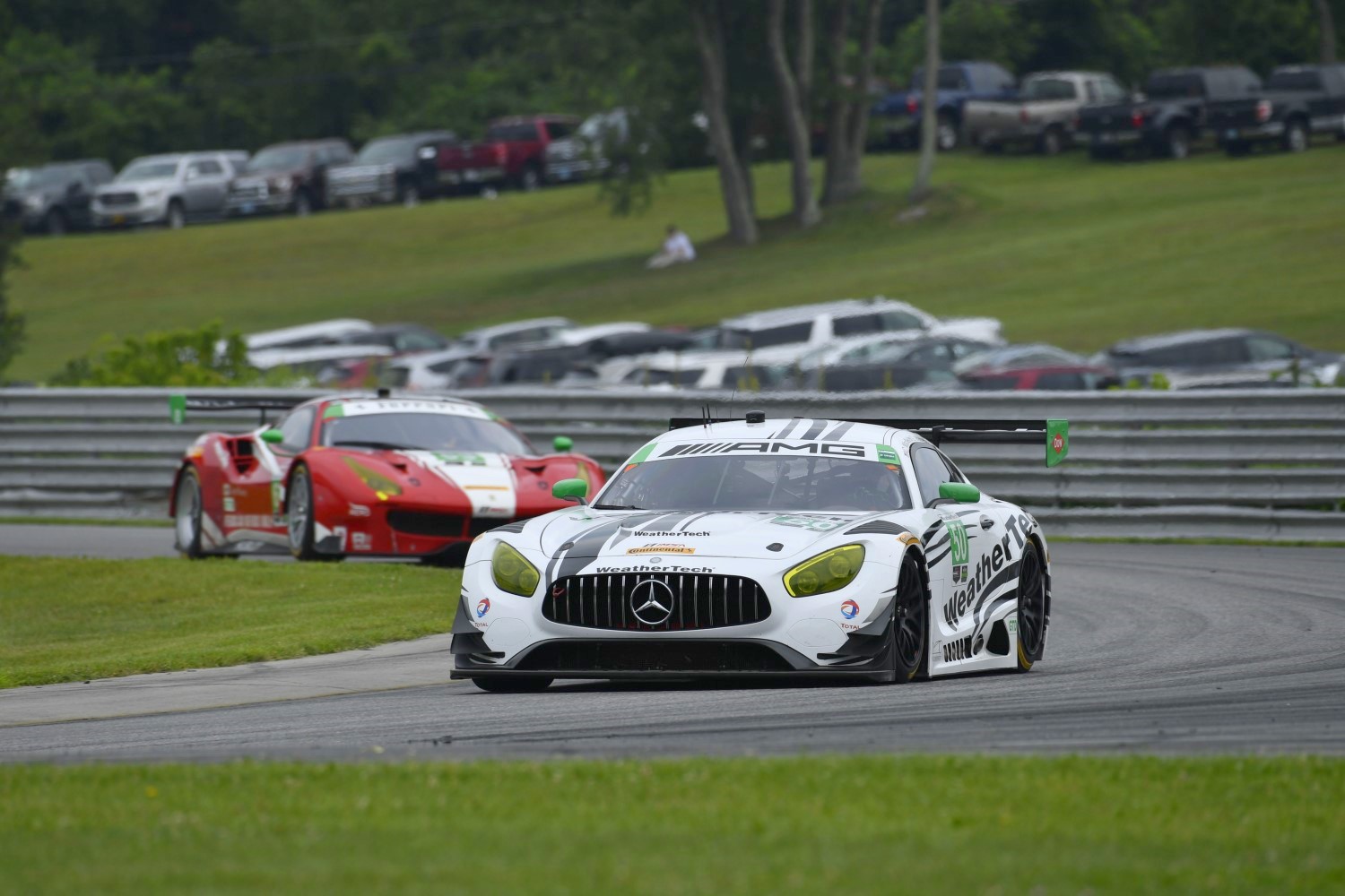 Leading the Ferrari he will now drive in 2016 a Lime Rock