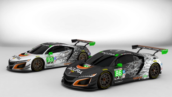 The #86 and #93 Acura NSX