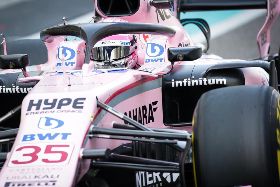 Force India tested the Halo in Abu Dhabi during the Pirelli Tire test held after the race