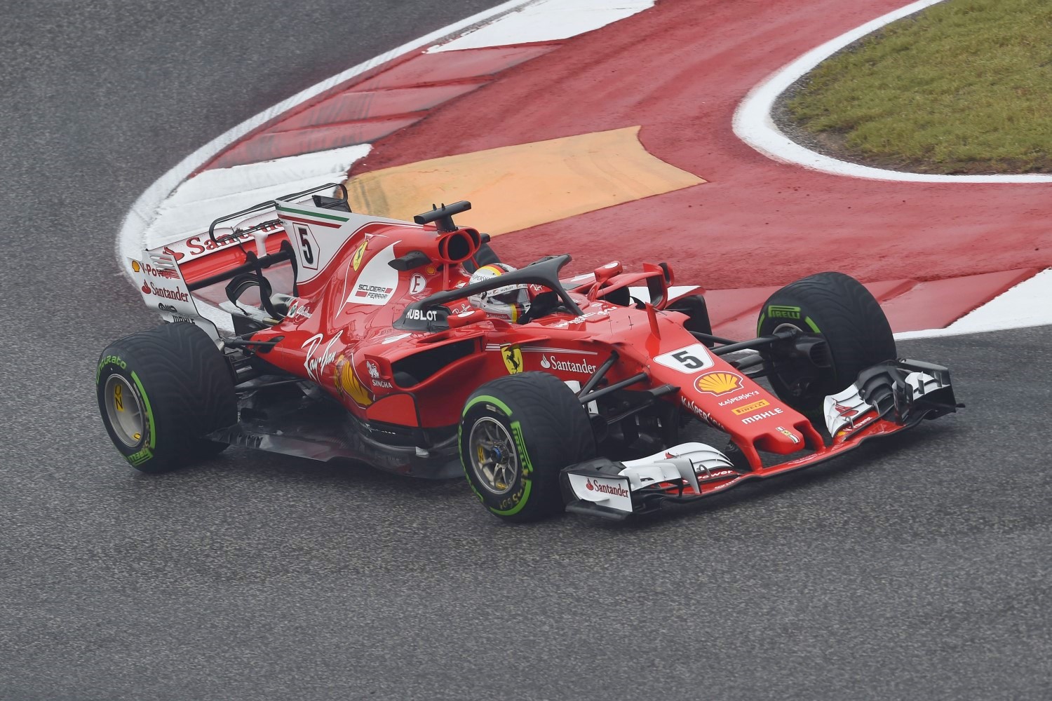 Vettel testing the Halo at COTA